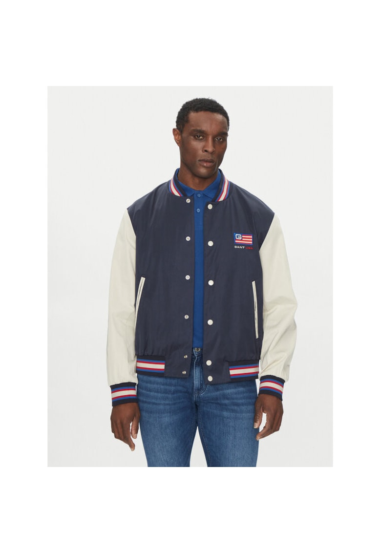 Jacheta sport barbati -  7006519 - poliester/bumbac - bleumarin/alb