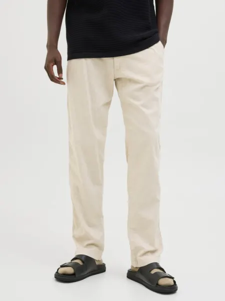 Jack & Jones, Pantaloni jogger barbati, Jpstkane hybrid bondi, Relaxed Fit, Crem (SELECTATI MARIMEA: S)
