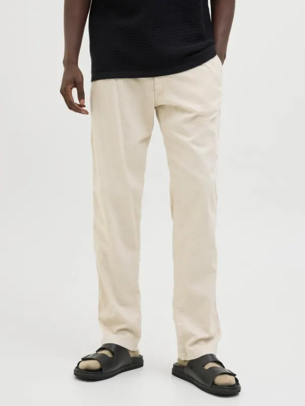 Jack & Jones, Pantaloni jogger barbati, Jpstkane hybrid bondi, Relaxed Fit, Crem (SELECTATI MARIMEA: L)