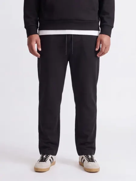 Jack & Jones Plus Pantaloni de trening barbati big sizes, cu talie medie, croiala Relaxed fit, JPSTKANE BRADLEY, Negru (SELECTATI MARIMEA: 44)