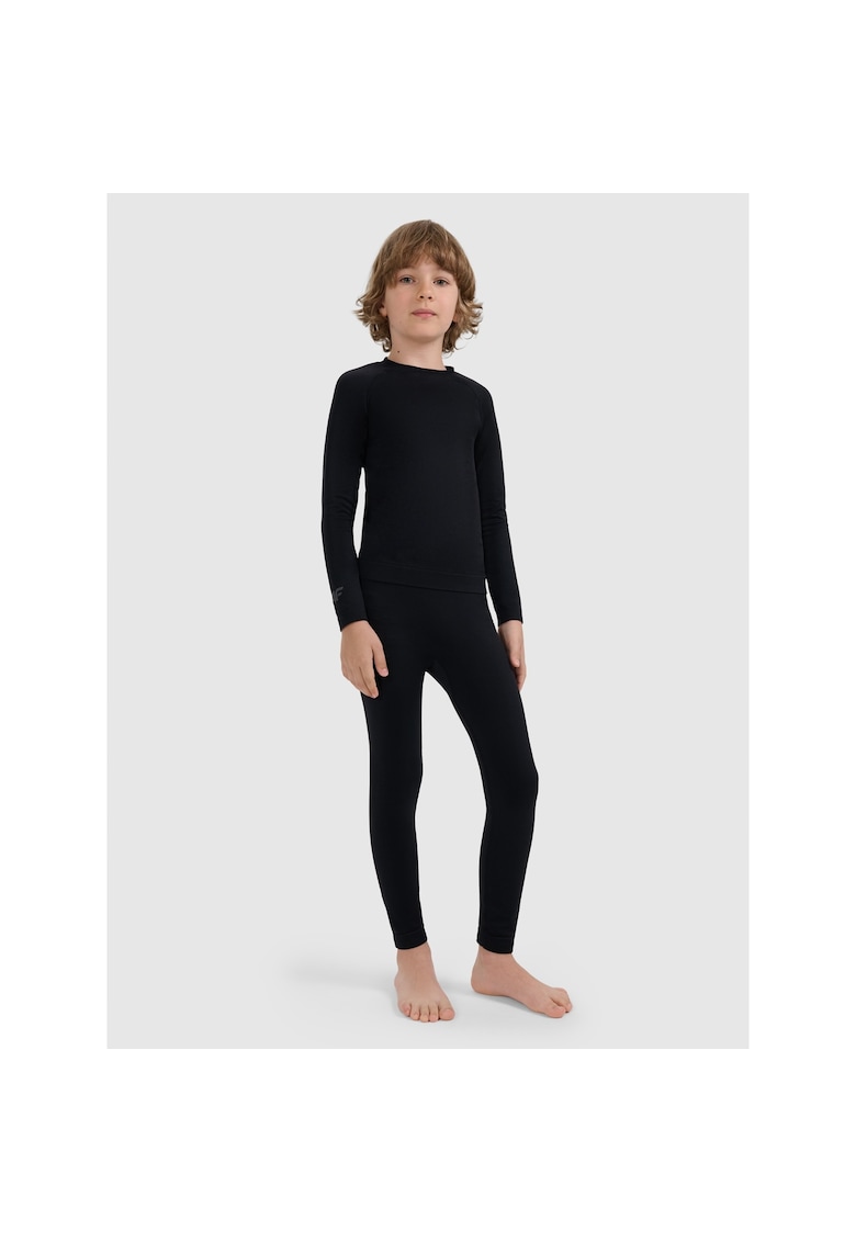 Lenjerie termica fara cusaturi  unisex - negru - poliester -