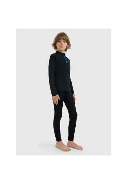 Lenjerie termica  pentru copii - negru - tehnologie 4FWarm - croiala slim fit -