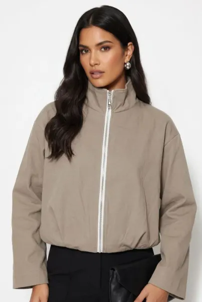 Lorna Zip Jacket in Stone - STONE / S