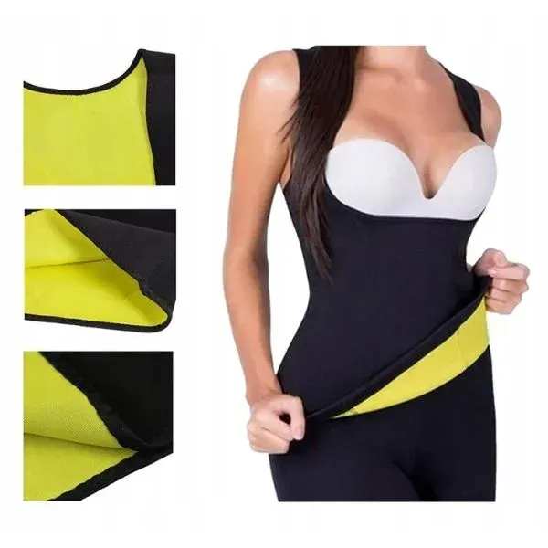 Maiou de slabit pentru femei din neopren, Negru/Galben, Marimea L, Negru/Galben