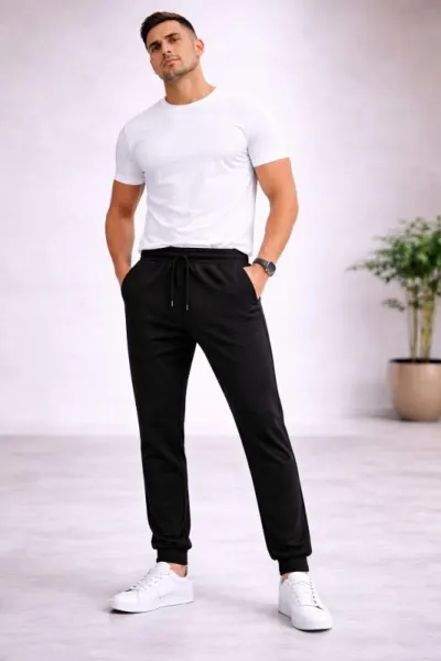 Pantalon Barbart Trening Negru,Engros