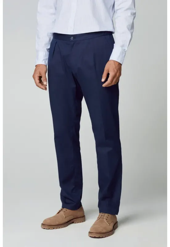 Pantaloni barbati Jogger cu snur de ajustare in talie - Bleumarin