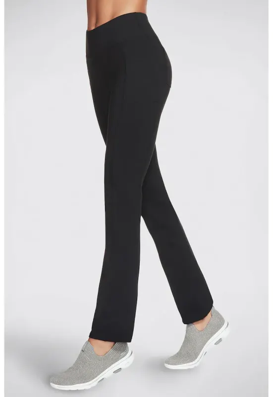 Pantaloni bootcut pentru fitness Go Walk - Negru