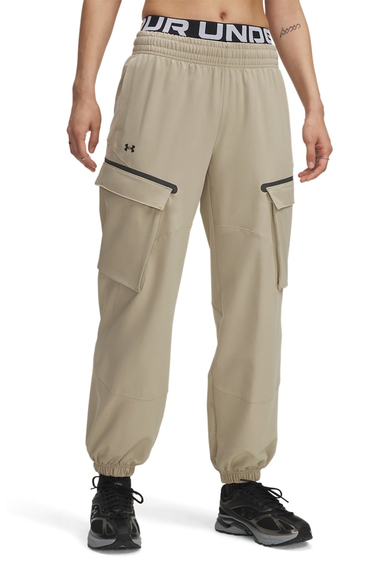 Pantaloni cargo de trening pentru antrenament Unstoppable - Maro nisip