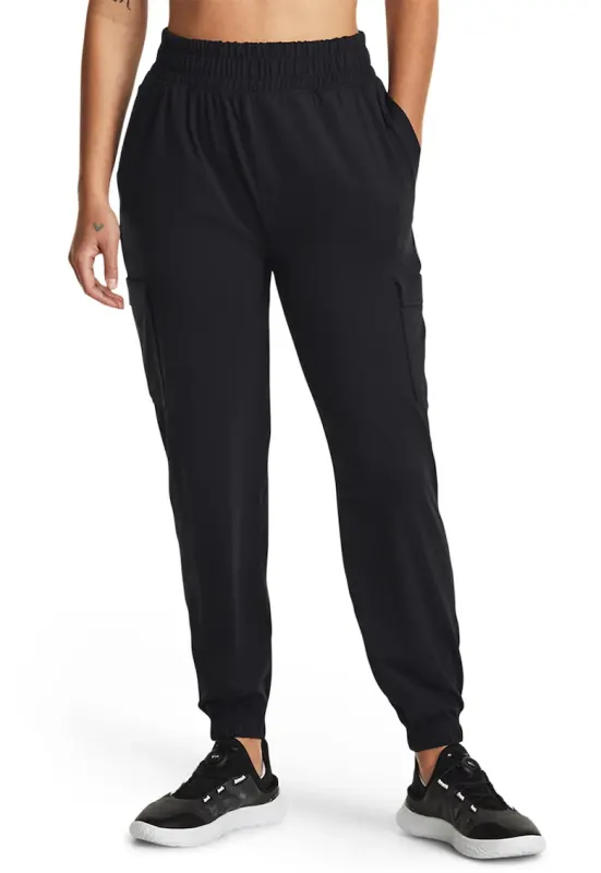 Pantaloni cargo relaxed fit pentru antrenament Meridian - Negru