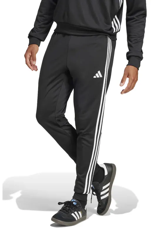 Pantaloni cu benzi laterale cu logo - pentru fotbal - Alb/Negru