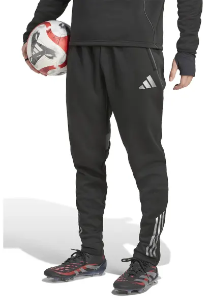 Pantaloni cu buzunare laterale pentru fotbal - Negru