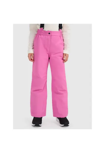 Pantaloni de ski  pentru fete - roz - NeoDry 5000 - bretele reglabile