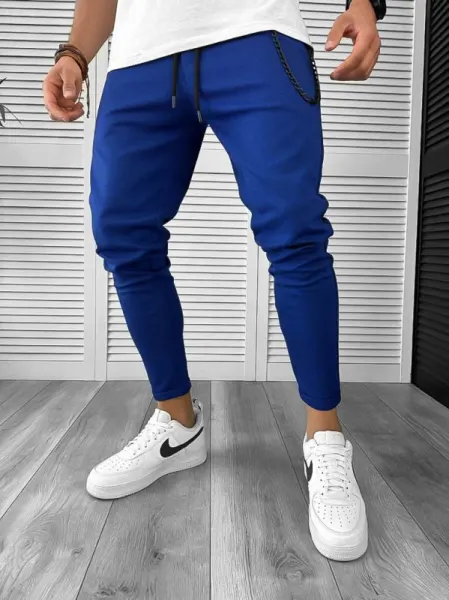 Pantaloni de trening albastri conici 12605 85-3.1