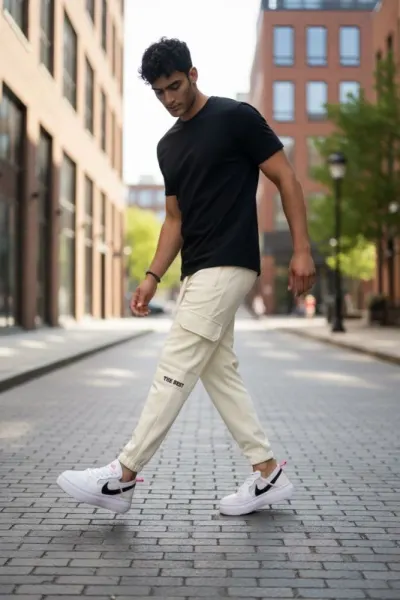 Pantaloni de trening bej  6622  14-3.1