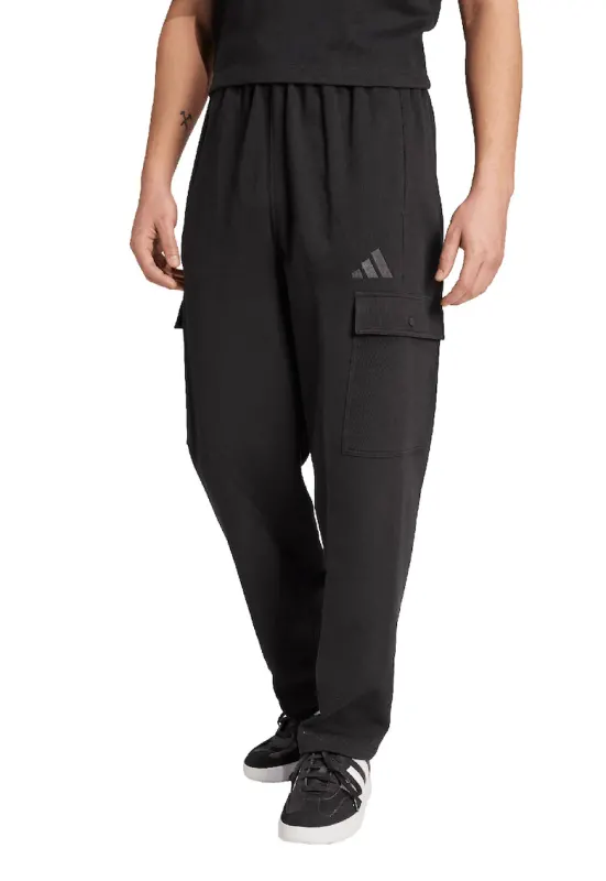 Pantaloni de trening cargo cu snur de ajustare SZN - Negru
