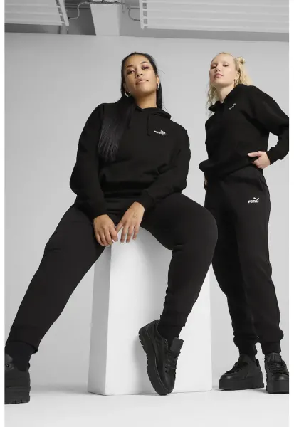 Pantaloni de trening conici cu buzunare laterale - Negru