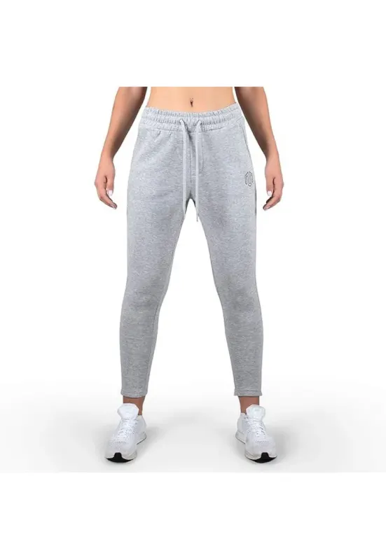 Pantaloni de trening crop cu snur pentru ajustare in talie