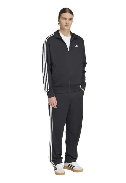 Pantaloni de trening cu aspect texturat si terminatii cu fermoar - Alb/Negru