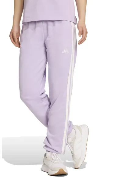 Pantaloni de trening cu buzunare laterale si snur Essentials - Alb/Lila