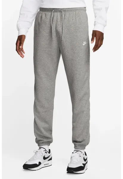 Pantaloni de trening cu buzunare laterale - snur - model uni - Gri melange