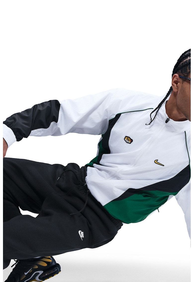 Pantaloni de trening cu buzunare laterale - snur - model uni - Negru