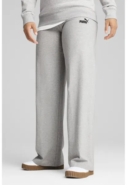 Pantaloni de trening cu croiala ampla si detaliu logo - Gri deschis