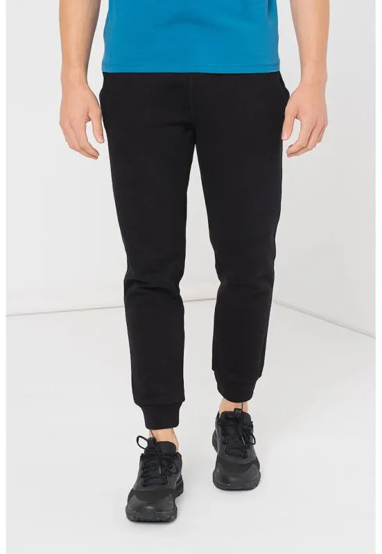 Pantaloni de trening cu croiala slim-fit si snur - Negru stins