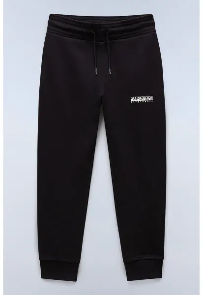 Pantaloni de trening cu imprimeu logo si snururi - Alb/Negru