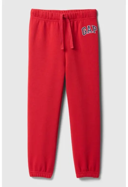Pantaloni de trening cu logo si snur in talie - Rosu