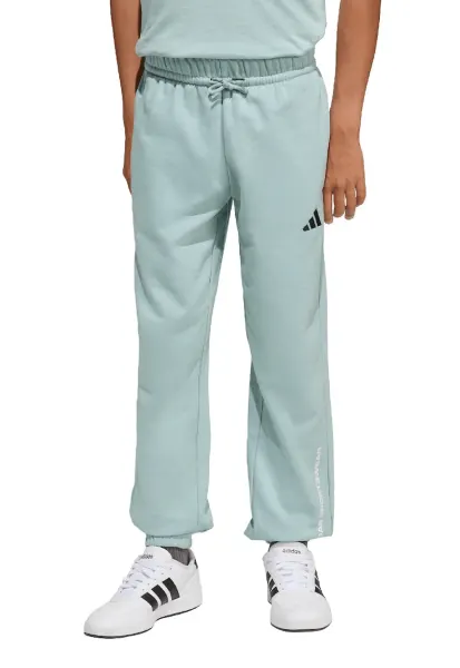 Pantaloni de trening cu logo si snur - Verde menta
