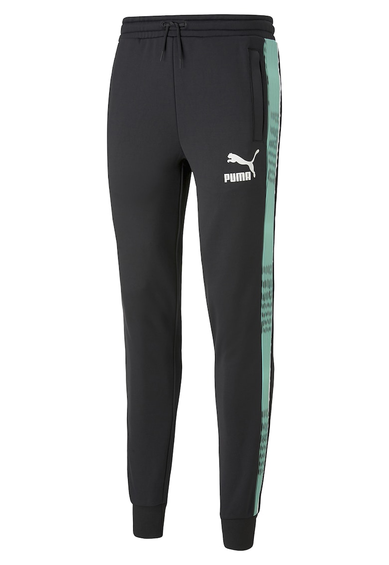 Pantaloni de trening cu logo T7 Track - Negru