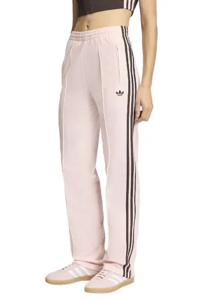 Pantaloni de trening cu slituri cu fermoar Firebird - Maro inchis/Roz pastel