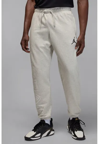 Pantaloni de trening cu snur de ajustare in talie - Gri deschis melange