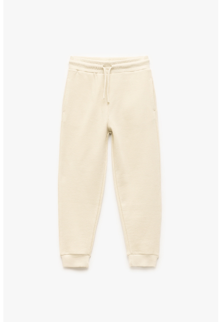 Pantaloni de trening cu snur de ajustare - Maro nisip