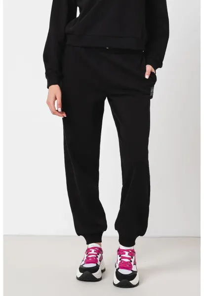 Pantaloni de trening cu snur - Negru