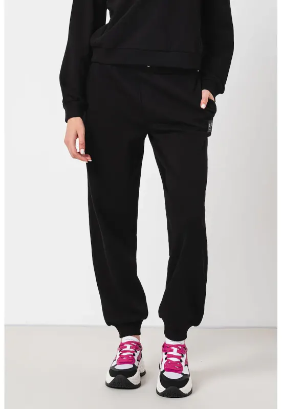 Pantaloni de trening cu snur - Negru