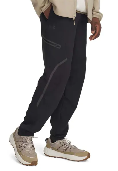 Pantaloni de trening cu snur - pentru fitness - Negru
