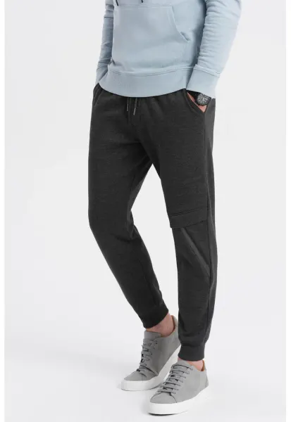 Pantaloni de trening cu talie ajustabila - Gri antracit