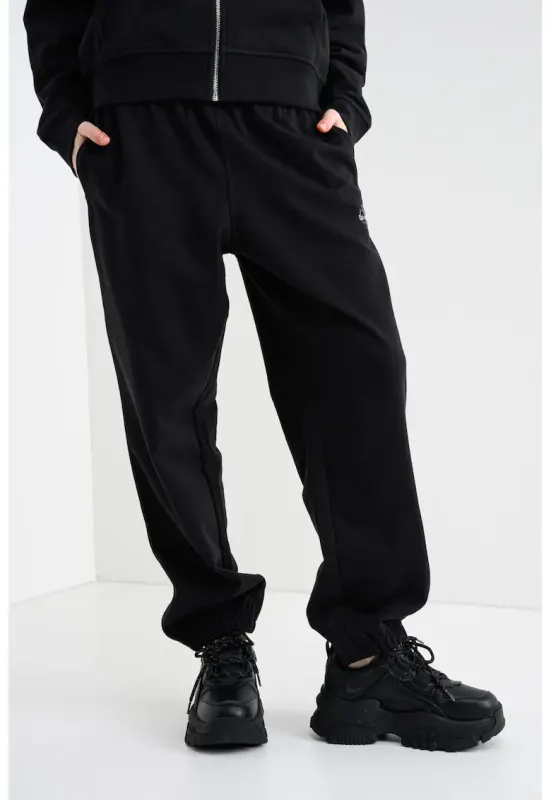 Pantaloni de trening cu talie elastica - Negru