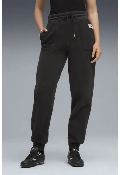 Pantaloni de trening cu talie inalta Comfort - Negru