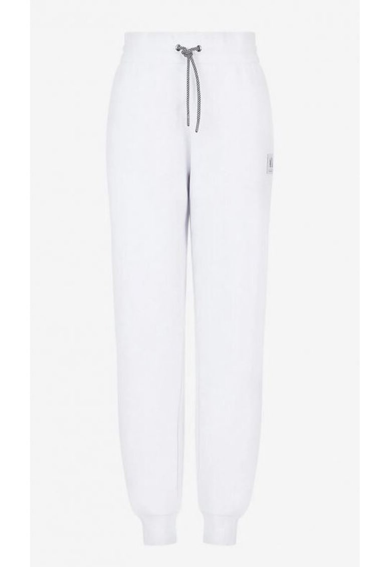 Pantaloni de trening dama - Regular Fit - Bumbac - Alb - Alb