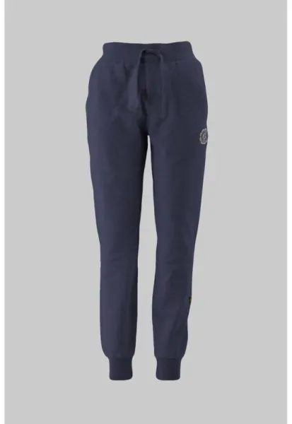Pantaloni de trening de bumbac cu snur - Albastru inchis