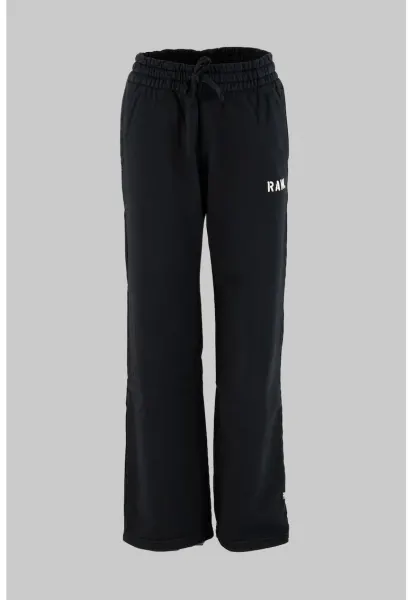 Pantaloni de trening de bumbac cu snur - Negru