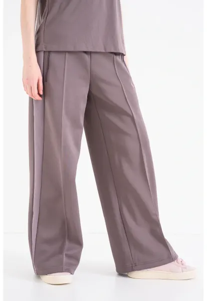 Pantaloni de trening din amestec de bumbac cu croiala ampla - Violet prafuit