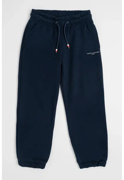 Pantaloni de trening din amestec de bumbac cu croiala relaxed-fit si logo discret - Bleumarin