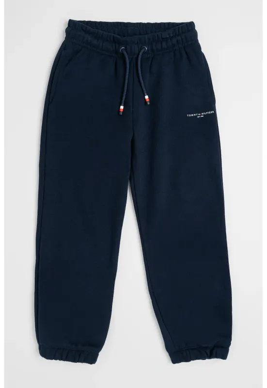 Pantaloni de trening din amestec de bumbac cu croiala relaxed-fit si logo discret - Bleumarin