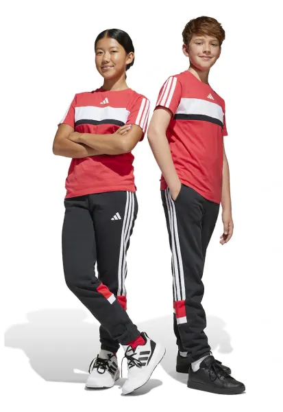 Pantaloni de trening din amestec de bumbac cu logo - Alb/Negru