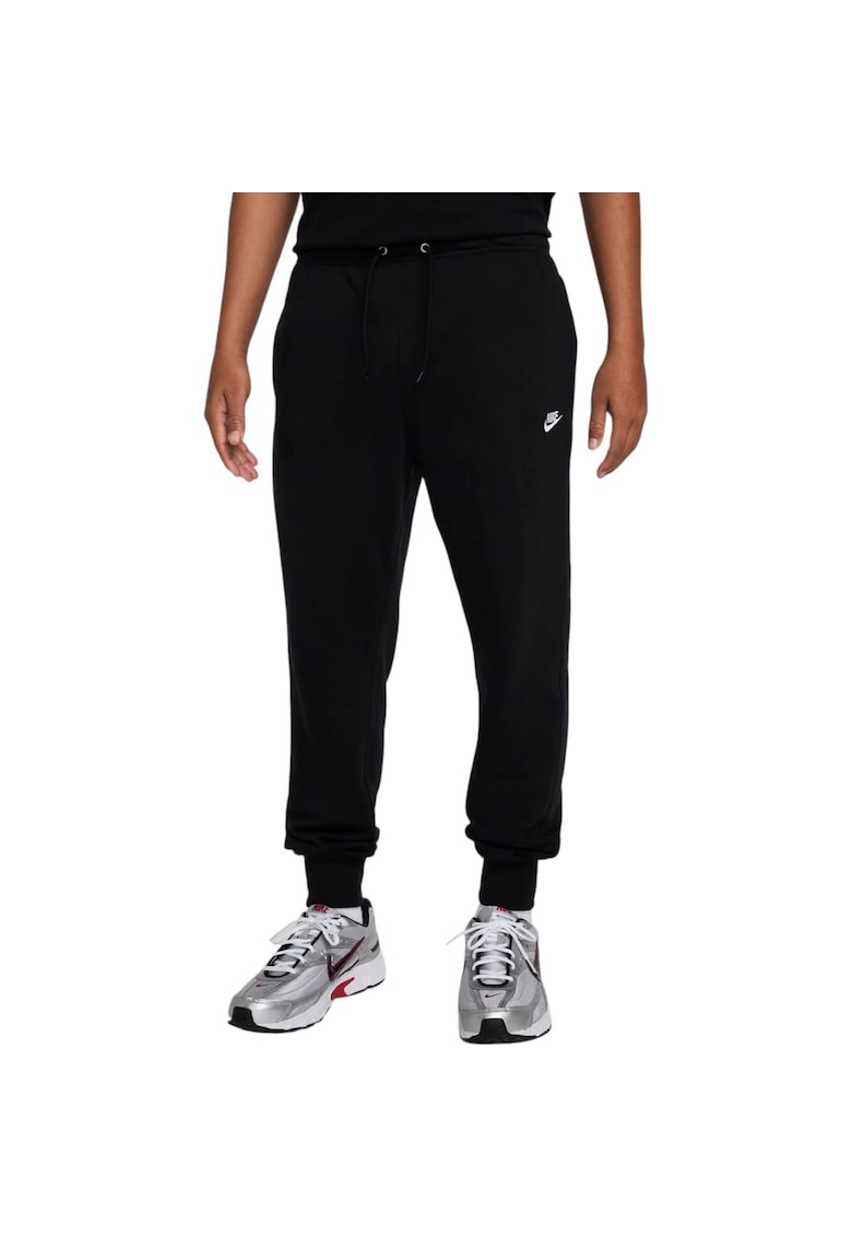 Pantaloni de trening din amestec de bumbac cu logo - Negru