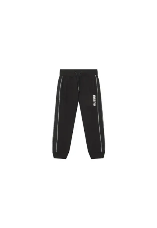 Pantaloni de trening din amestec de bumbac cu snur de ajustare si terminatii elastice