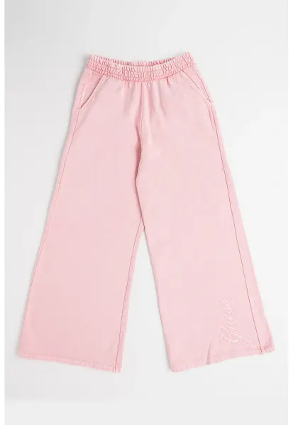 Pantaloni de trening din bumbac cu croiala ampla - Roz prafuit